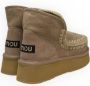 MOU Vachtlaarzen Dames Mini Eskimo Platform Boot Maat: 40 Materiaal: Suède Kleur: Beige - Thumbnail 9