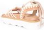 Mou Rope Lace Up Platform Sandaal Beige Dames - Thumbnail 2