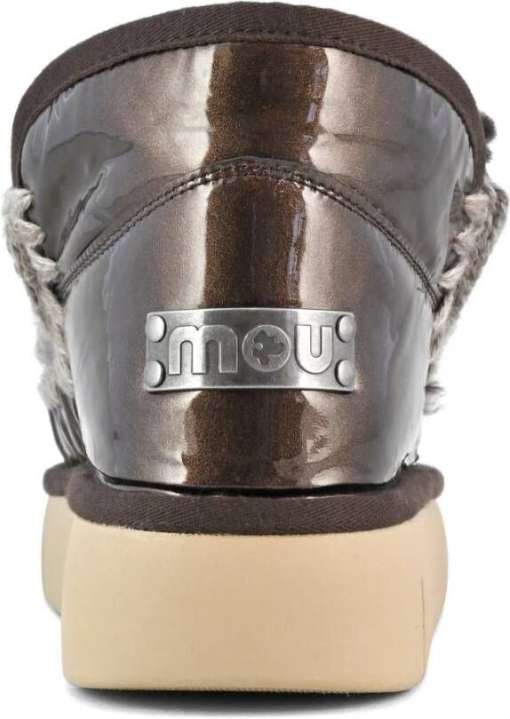 Mou Schapenvacht Dubbelzijdige Sneakers Brown Dames