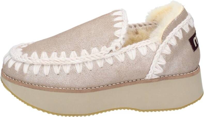 Mou Suede Damessneakers Beige Dames