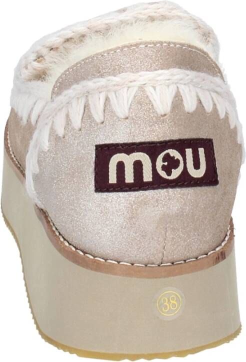 Mou Suede Damessneakers Beige Dames