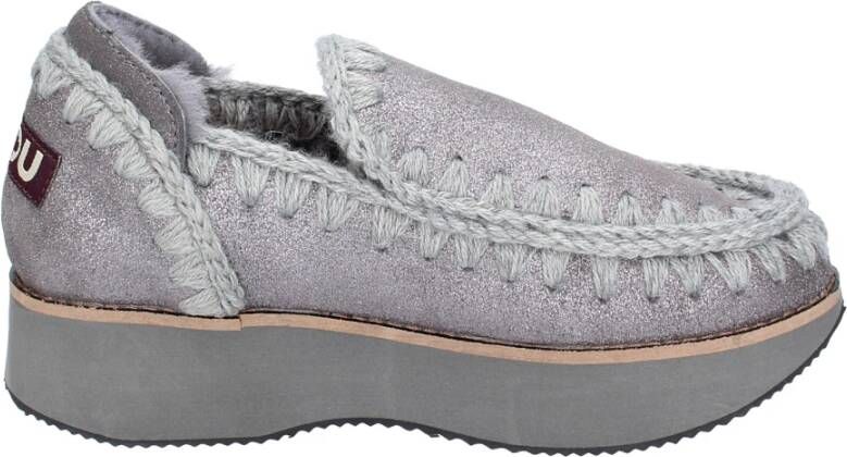 Mou Suede Damessneakers Gray Dames