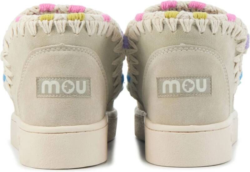 Mou Suede Enkellaarsjes Zand Multicolor Dames