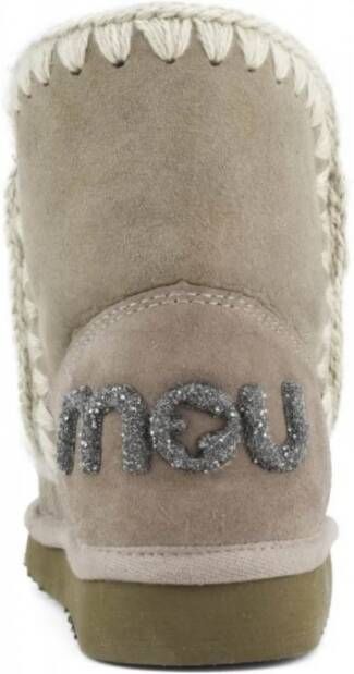 Mou Suède Glitter Eskimo Laarzen Grijs Gray Dames