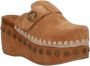 Mou 611001A Sabot Klomp Plain Vrouwen Brown Dames - Thumbnail 21