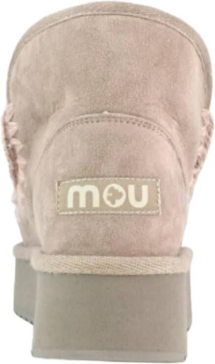 Mou Warme Winterlaarzen Mini Eskimo Stijl Beige Dames