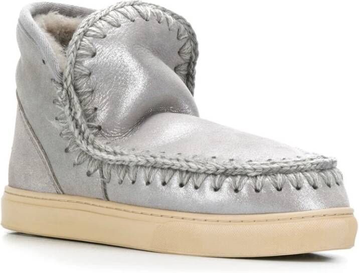 Mou Zilveren Sneakers voor Vrouwen Aw24 Gray Dames