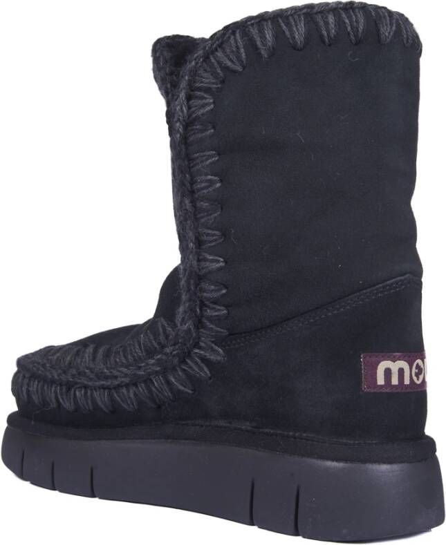 Mou Zwarte Eskimo Bounce Maxi Stitching Laarzen Black Dames