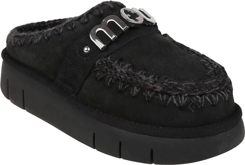 Mou Zwarte Pantoffels voor Vrouwen Black Dames