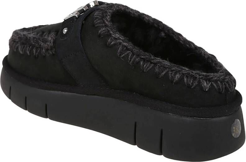 Mou Zwarte Pantoffels voor Vrouwen Black Dames