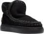 Mou Zwarte Shearling Platte Sneakers Black Dames - Thumbnail 2