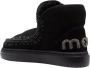 Mou Zwarte Shearling Platte Sneakers Black Dames - Thumbnail 3