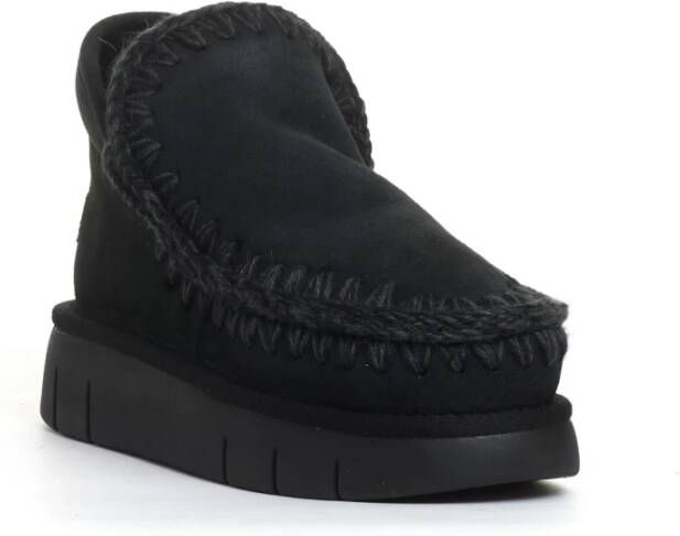 Mou Zwarte Suède Bounce Eskimo Laarzen Black Dames