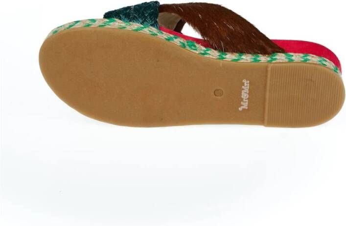 Mr&Mrs Italy Bont Sandaal Schoenen met Rubberen Zool Multicolor Dames