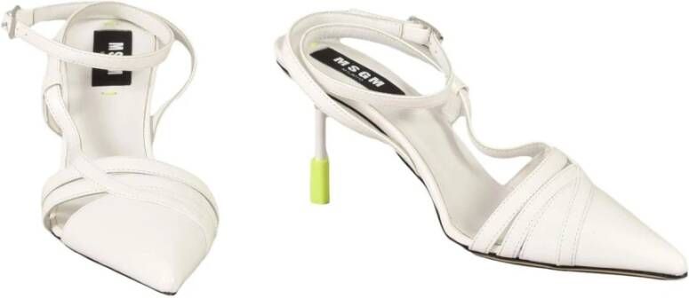 Msgm Leren pumps voor moderne vrouw White Dames