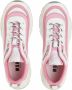 Msgm Leren Sneakers in Wit en Roze Pink Dames - Thumbnail 3