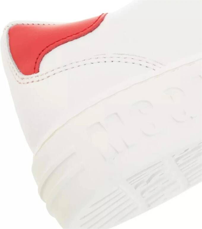 Msgm Leren Sneakers met Logo Detail White Dames