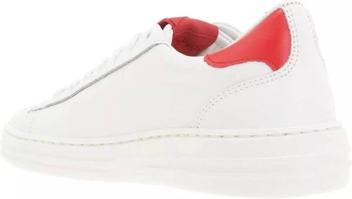 Msgm Leren Sneakers met Logo Detail White Dames