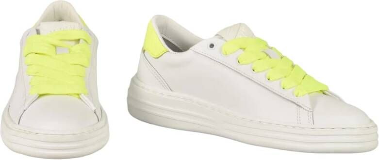 Msgm Leren Sneakers met Rubberen Zool White Dames