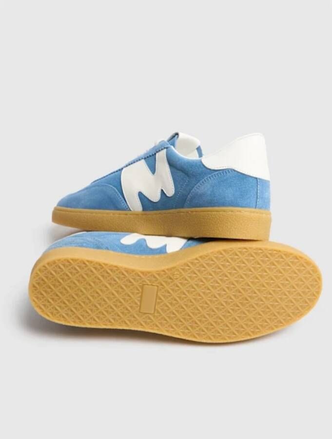 Msgm Lichtblauwe Retro Trainer Sneakers Blue Heren