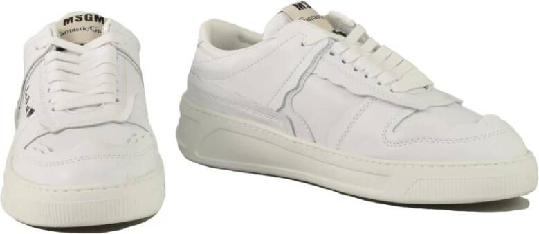 Msgm Rubberen Zool Sneakers White Heren