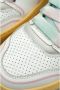 Msgm Roze Gestreepte Leren Sneakers White Dames - Thumbnail 4