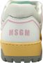 Msgm Roze Gestreepte Leren Sneakers White Dames - Thumbnail 5