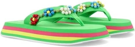 Msgm Stijlvolle Sandalen met Bandjes Green Dames