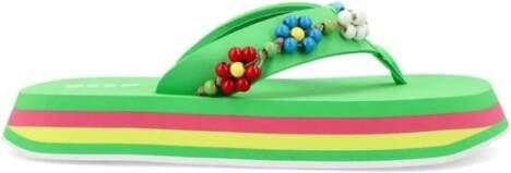 Msgm Stijlvolle Sandalen met Bandjes Green Dames