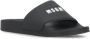 Msgm Zwarte Rubber Slippers met Logo Black Dames - Thumbnail 3