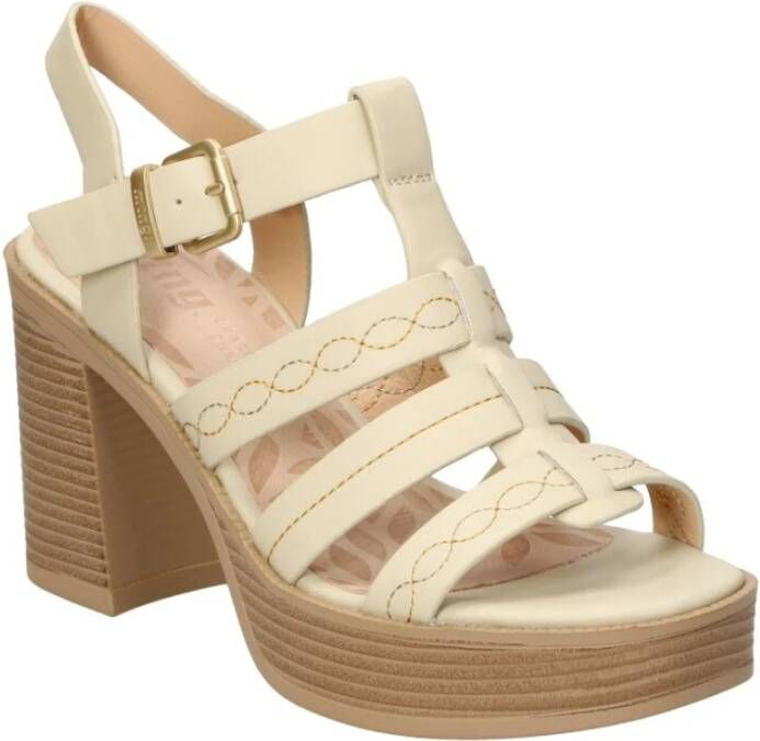 Mtng High Heel Sandals Beige Dames