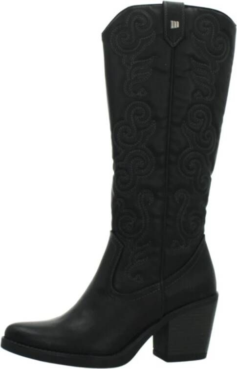 Mtng Western Style Cowboy Boots Black Dames