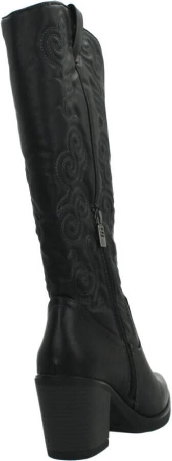 Mtng Western Style Cowboy Boots Black Dames