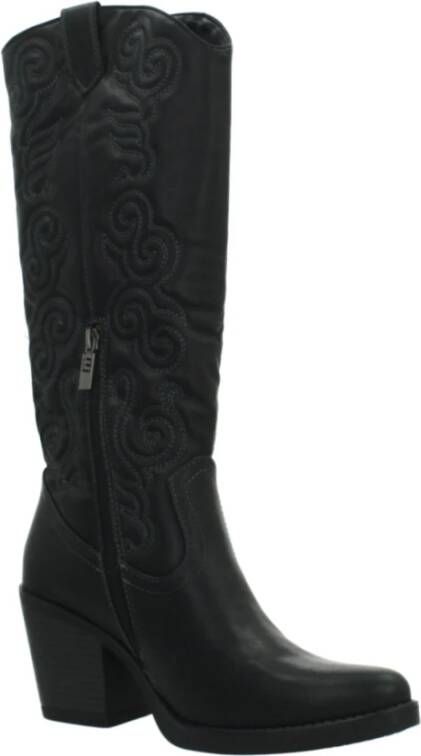 Mtng Western Style Cowboy Boots Black Dames