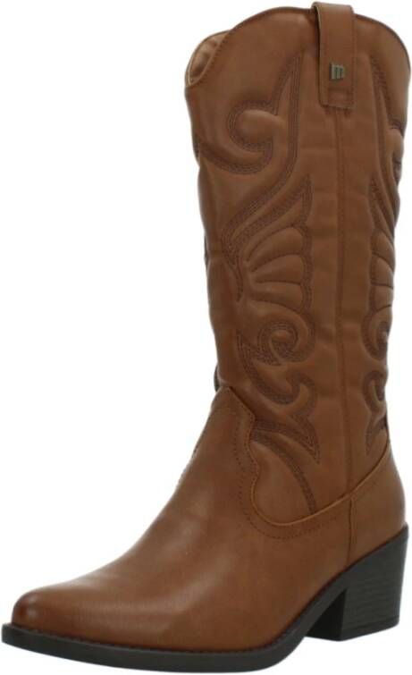 Mtng Western Style Cowboy Boots Brown Dames