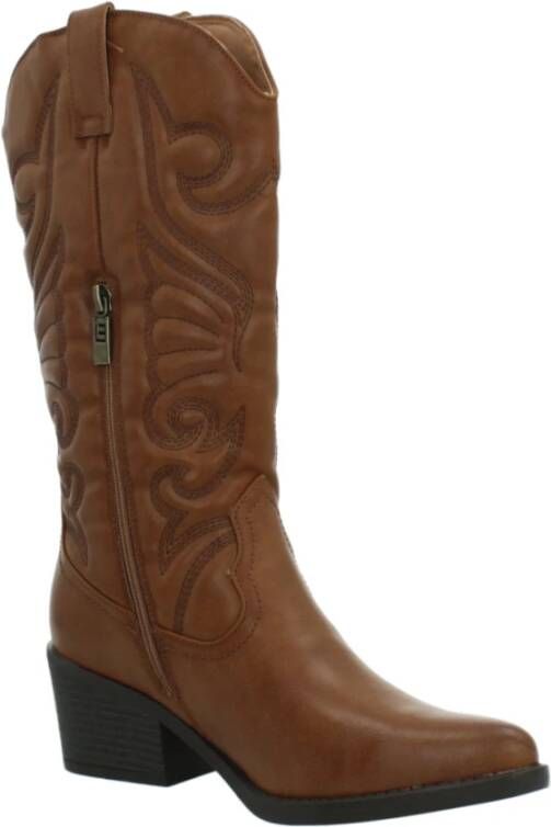 Mtng Western Style Cowboy Boots Brown Dames