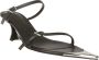 Mugler Zwarte sandalen met hak en zilveren detail Black Dames - Thumbnail 2