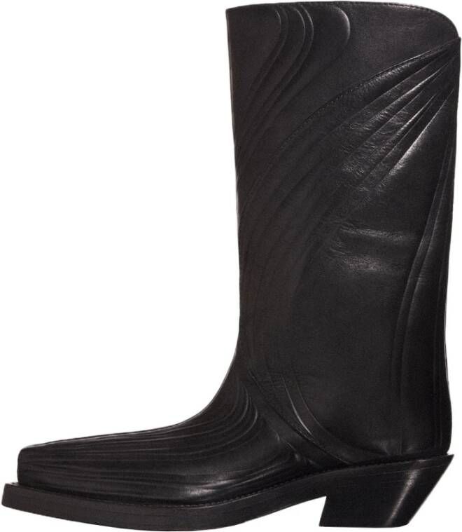 Mugler Stijlvolle Cowboy Boots voor Vrouwen Black Dames