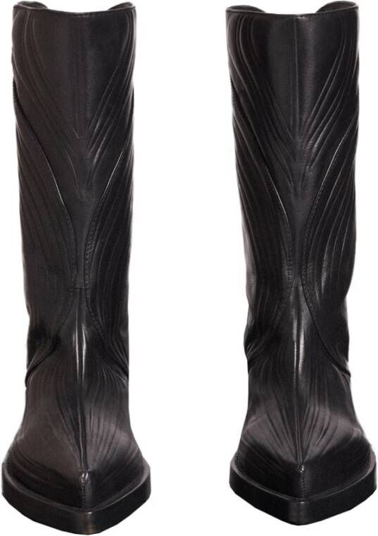 Mugler Stijlvolle Cowboy Boots voor Vrouwen Black Dames