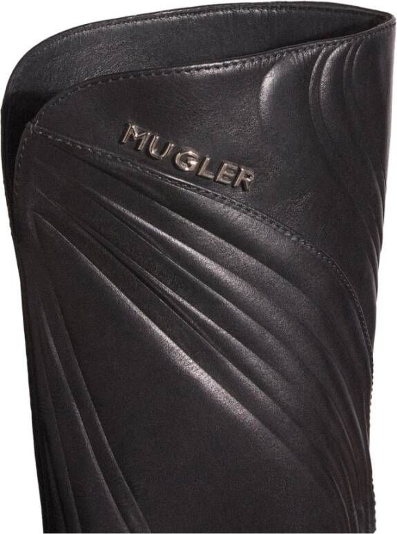 Mugler Stijlvolle Cowboy Boots voor Vrouwen Black Dames