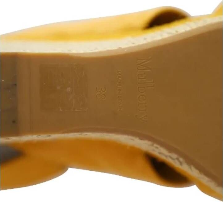 Mulberry Pre-owned Leather sandals Yellow Dames