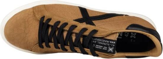 Munich Bruine Sportieve Leren Sneakers Brown Heren