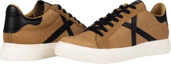 Munich Bruine Sportieve Leren Sneakers Brown Heren