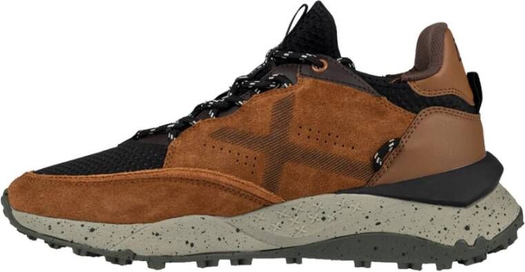 Munich Bruine Sportieve Textiel Sneakers Brown Heren