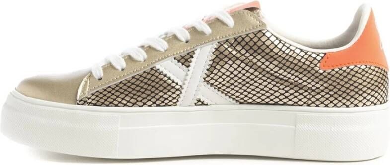 Munich Casual Gouden Synthetische Sneakers met 3cm Rubberen Zool Multicolor Dames