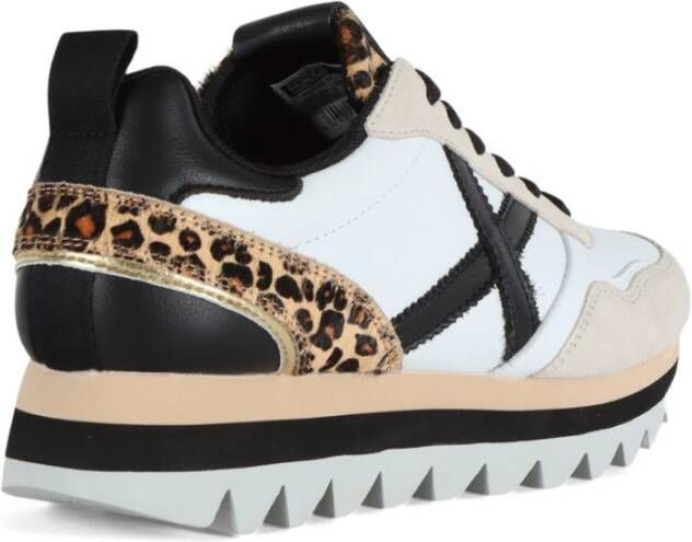 Munich Dierenprint Leren Sneakers White Dames