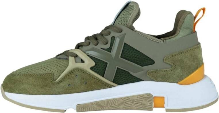 Munich Groene Casual Textiel Sneakers oor Heren Green Heren