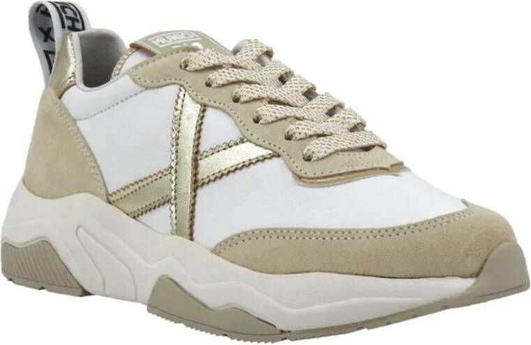 Munich Leren Sneaker met Contrastdetails Multicolor Dames