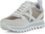 Munich Ripple Leren en Stoffen Sneakers Beige Dames - Thumbnail 2