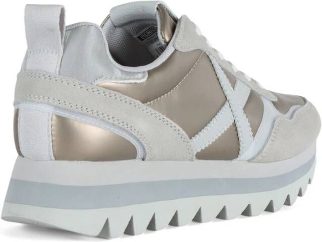 Munich Ripple Leren en Stoffen Sneakers Beige Dames